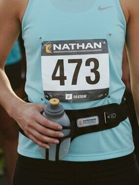 Nathan Hydration Belt w Bottle Running Waist Pack Jogging Water Belt Black